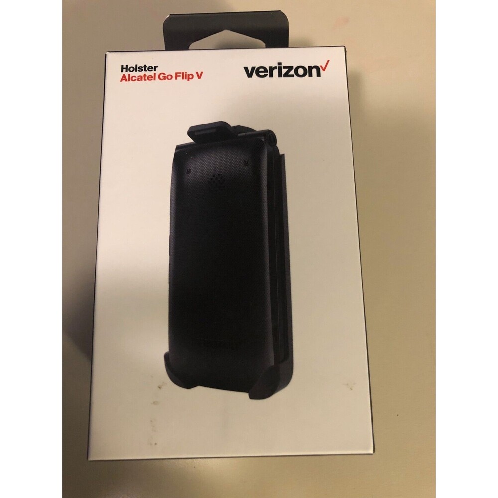 Verizon Holster Phone Case with Belt Clip for Alcatel Go Flip V - Black